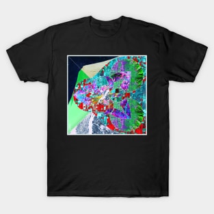 hazard in the city, colllage art of urban mapping T-Shirt